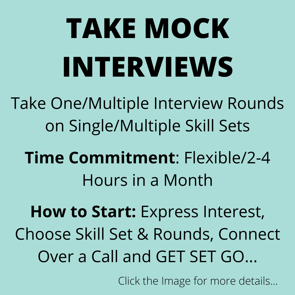 Make a Difference by Just 2-4 Hours in a Month Take Mock Interviews for Less Privileged and People with Disability