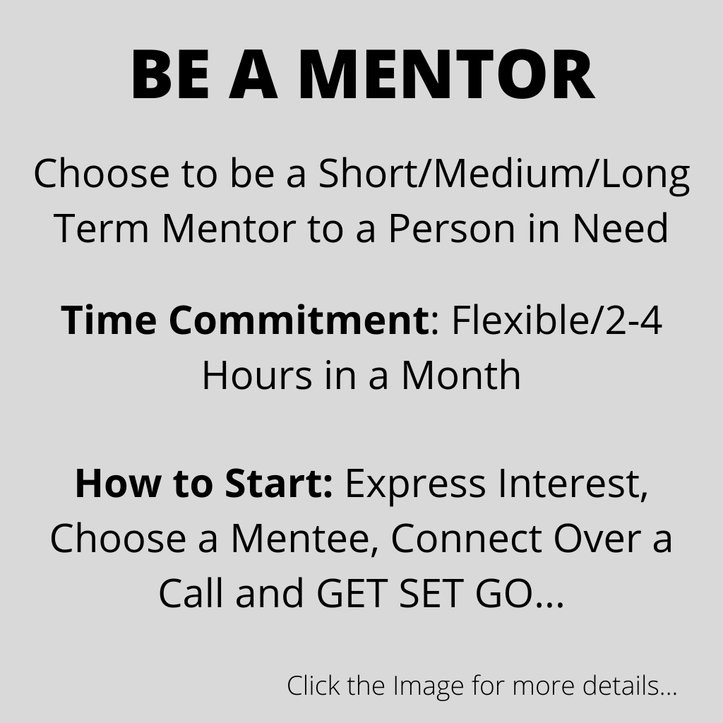 Make a Difference by Being a Mentor for Less Privileged & People with Disability