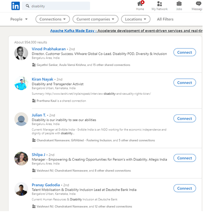 Connect with People with Disability Evangelists on LinkedIn