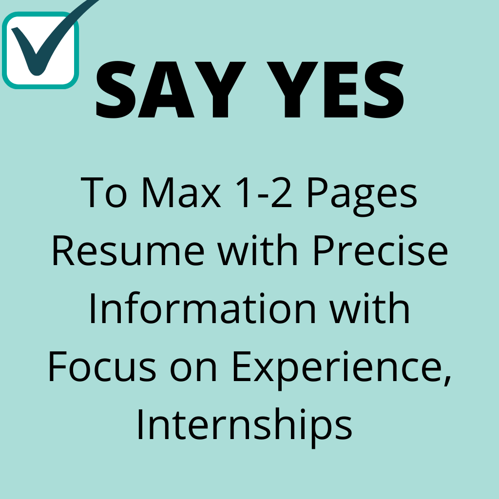 Resume Best Practices Max One Two Page Resume